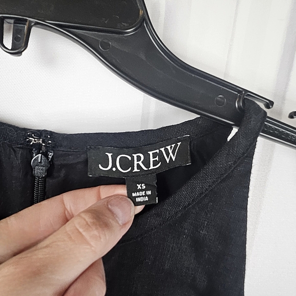 J. CREW Maxine Black High Neck Linen Shift Dress - Picture 8 of 10